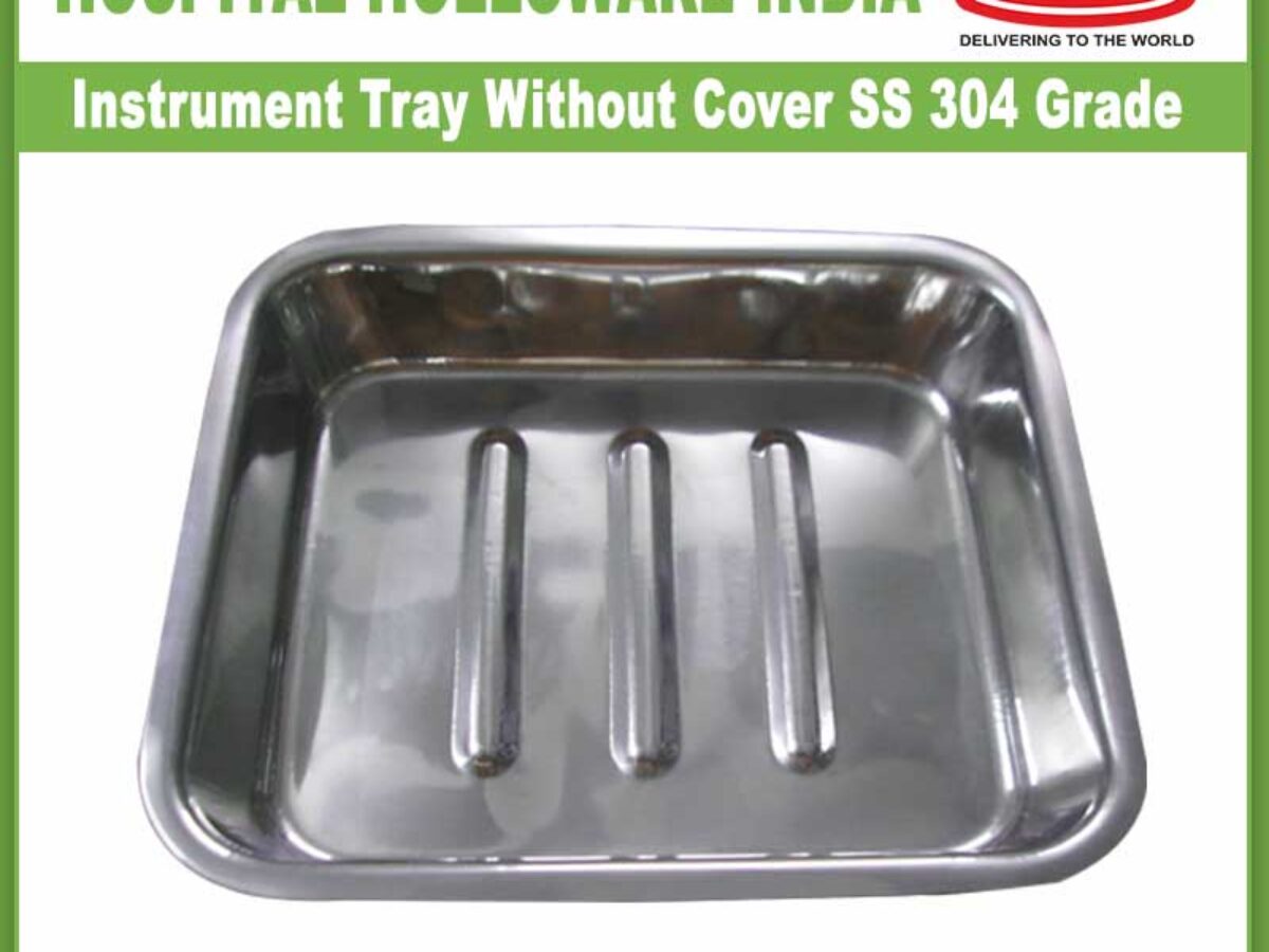 304 stainless steel instrument tray - dimensions 209 x 150 x 15 mm 